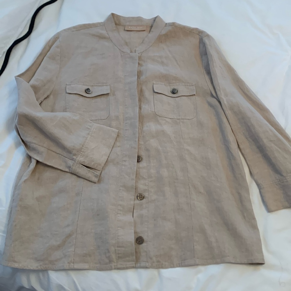 Kate Hill L linen jacket like new